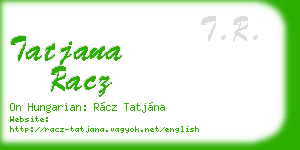 tatjana racz business card